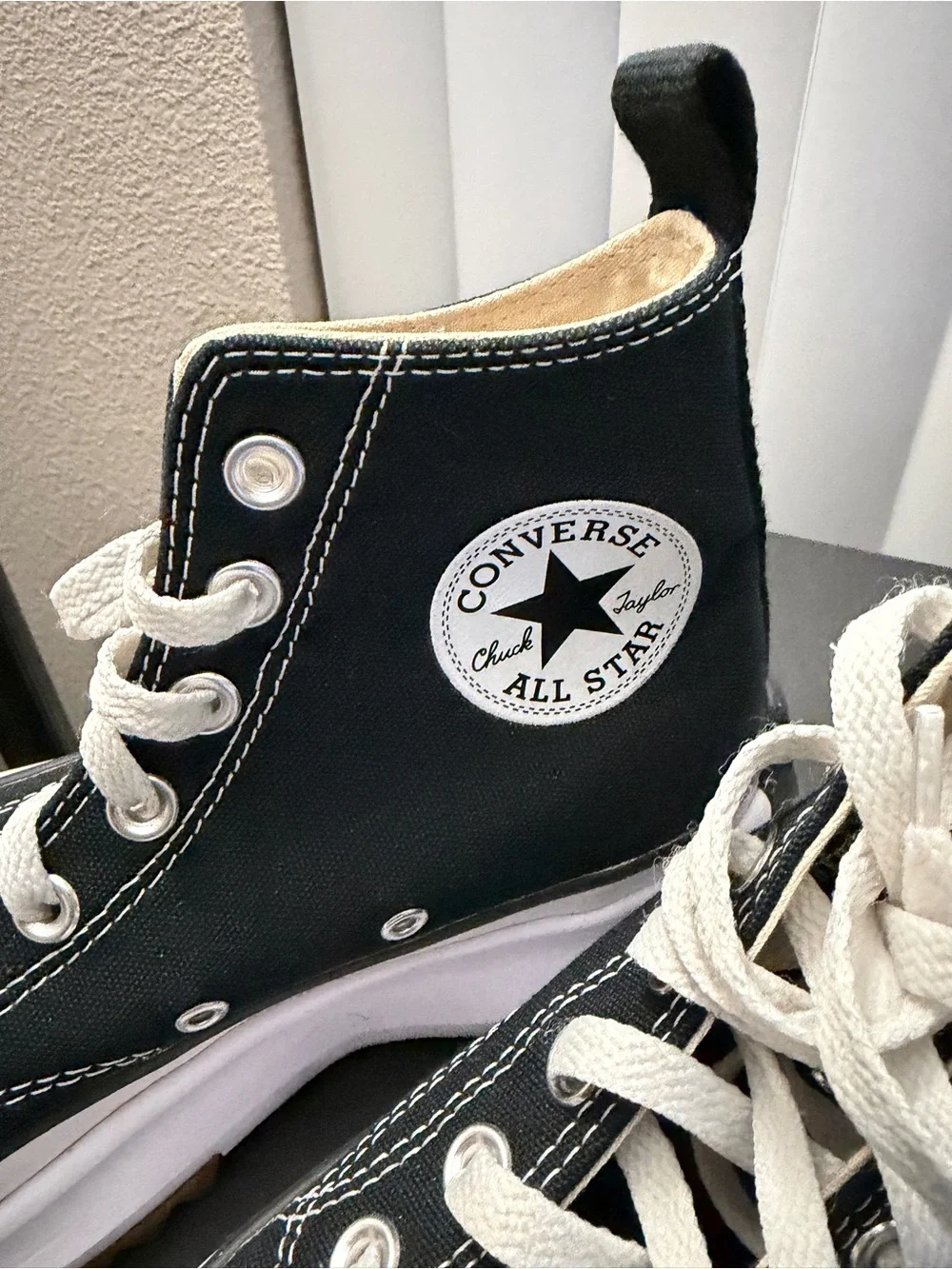 Converse Black and White High-Top Sneakers - Picture 4 of 4